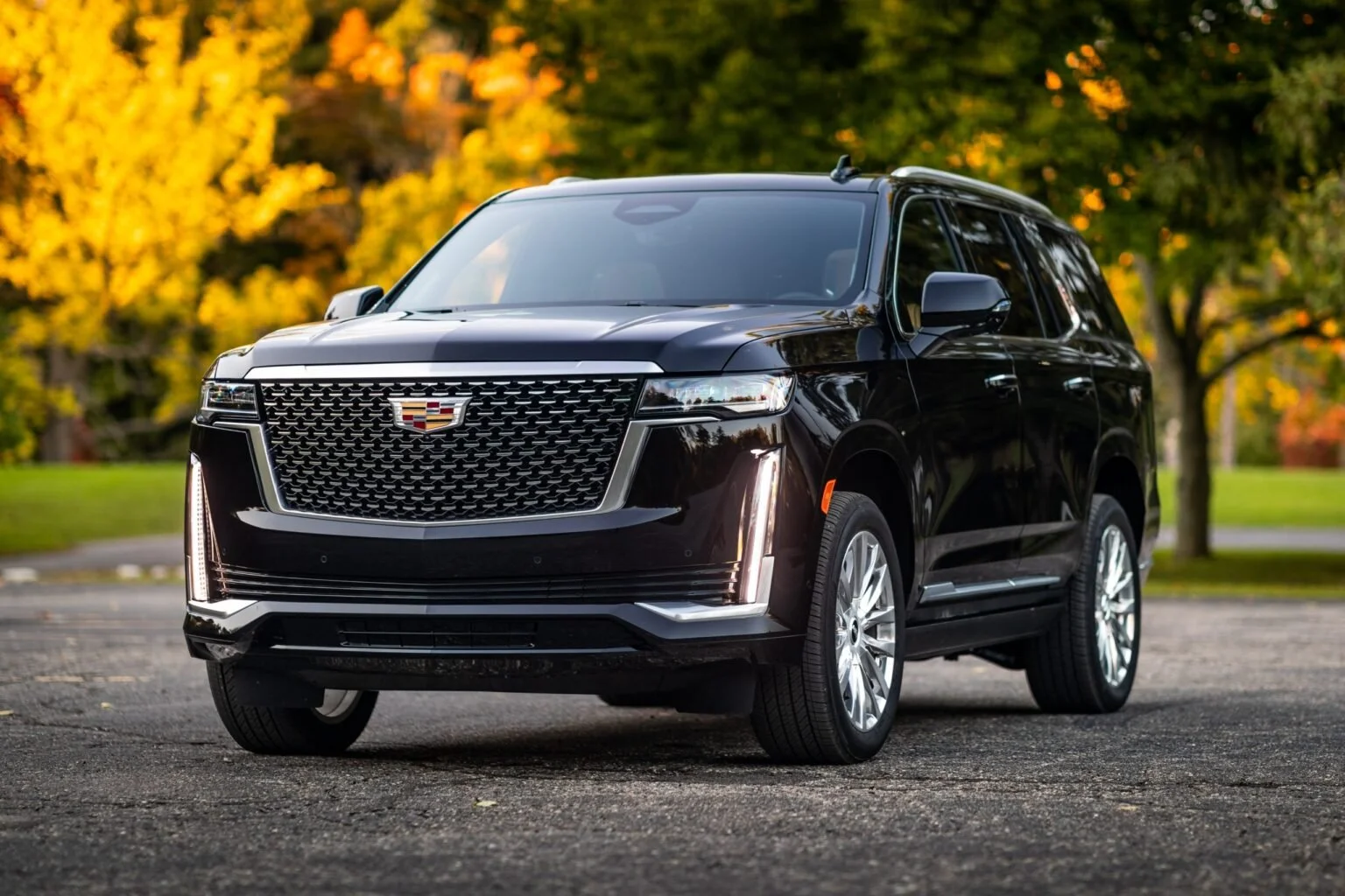 Black Cadillac Escalade ESV luxury SUV for group and mountain transfers